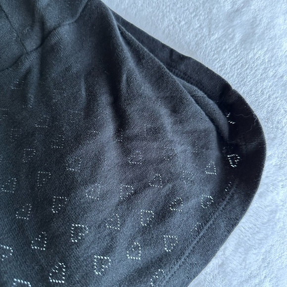 coquette black ruffle heart pattern top - Picture 4 of 5